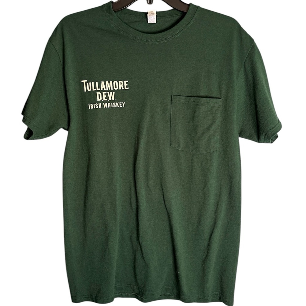 Tullamore dew Irish whiskey green pocket shirt size M